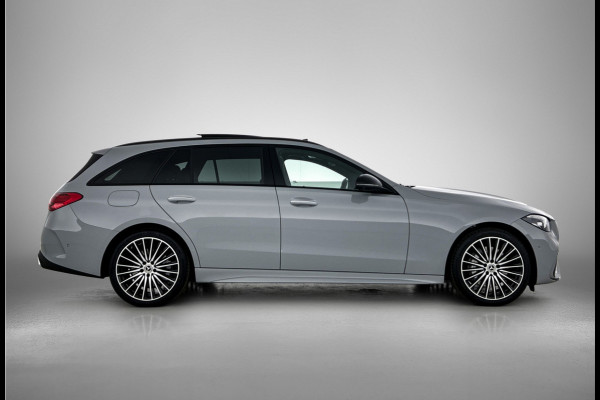 Mercedes-Benz C-Klasse Estate 300 e Business Solution AMG | Comfortpakket Plus | Parkeerpakket met 360°-camera | Nightpakket | Middenconsole metaalstructuur | Trekhaak | Panoramaschuifdak | 19" multispaaks lichtmetalen AMG-velgen | GUARD 360° Plus |