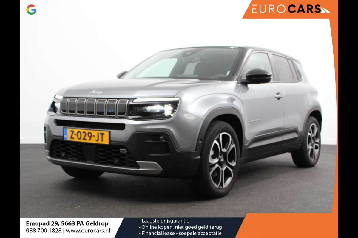 Jeep Avenger Summit 54 kWh SOH 96,5 % Camera Lichtmetalen Velgen 18" Navigatie Apple Carplay/ Android Auto Sfeerverlichting Parkeersensor achter Cruise Control Stoelverwarming Full LED Virtual Cockpit Climate Control Two tone Electrisch bedienbare achterkep