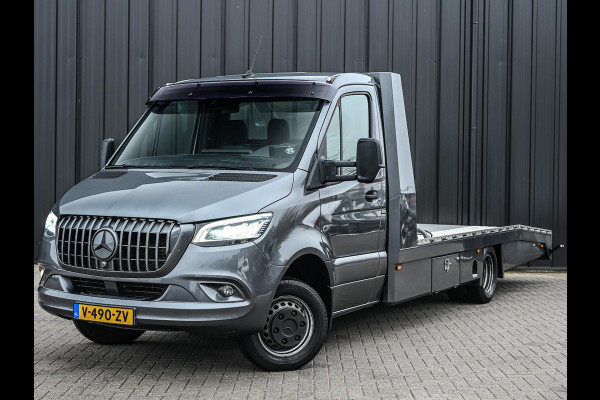 Mercedes-Benz Sprinter 519 3.0 CDI L3 EURO VI-D NL Auto · Tijhof opbouw · Luchtvering · Trekhaak · Opbergvakken L+R · Distronic · Led · 6 Cillinder · Climate · Lier elektrisch · Geveerde bestuurderstoel | oprijwagen