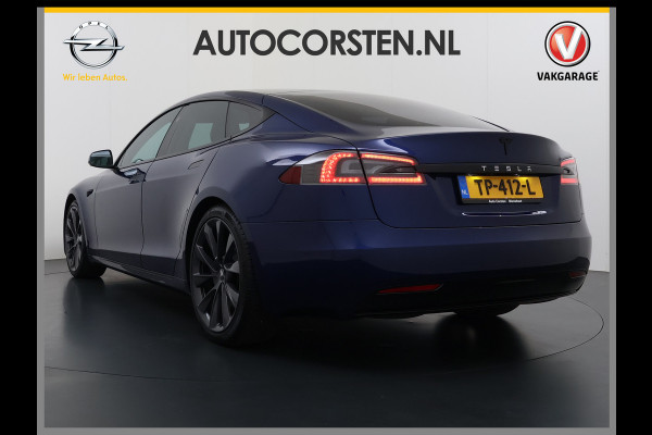 Tesla Model S 75D 476PK AWD Lmv 21" Leder Navi Ecc Panoramadak Cold Weather Pack Luchtvering Adap.Cruise Elek.Stoelen+Memory+Verwarmd Camera's Led Privacy Glas Homelink 5 Stuurverwarming Elek.Achterklep Dodehoek detector Wifi 1e Eigenaar Origineel Nederlandse Auto
