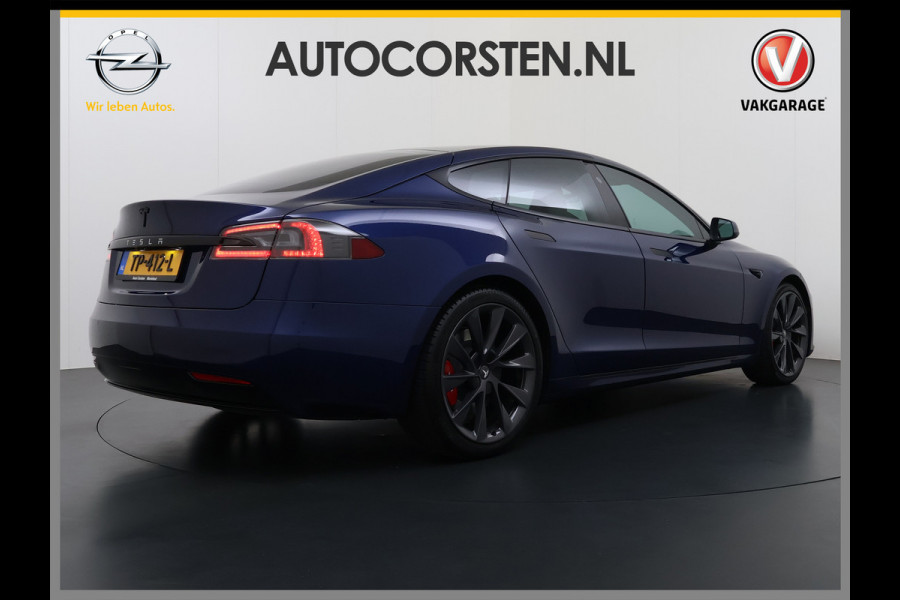 Tesla Model S 75D 476PK AWD Lmv 21" Leder Navi Ecc Panoramadak Cold Weather Pack Luchtvering Adap.Cruise Elek.Stoelen+Memory+Verwarmd Camera's Led Privacy Glas Homelink 5 Stuurverwarming Elek.Achterklep Dodehoek detector Wifi 1e Eigenaar Origineel Nederlandse Auto