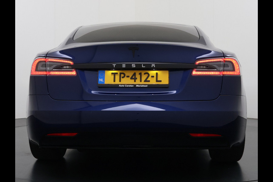 Tesla Model S 75D 476PK AWD Lmv 21" Leder Navi Ecc Panoramadak Cold Weather Pack Luchtvering Adap.Cruise Elek.Stoelen+Memory+Verwarmd Camera's Led Privacy Glas Homelink 5 Stuurverwarming Elek.Achterklep Dodehoek detector Wifi 1e Eigenaar Origineel Nederlandse Auto