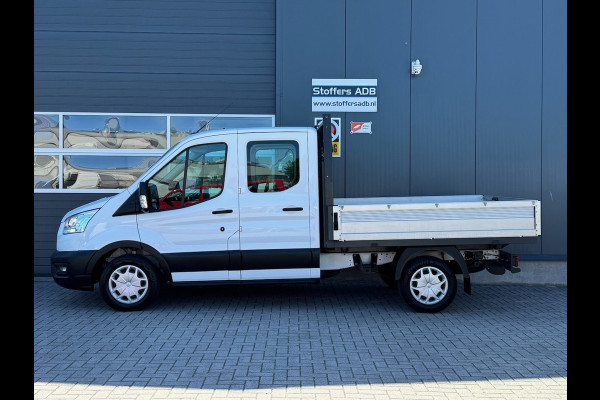 Ford Transit 310 2.0 TDCI 130pk L2H1 DC Trend | Open Laadbak | Trekhaak 2550KG | Airco | Kunstleder | Bluetooth | 7-persoons