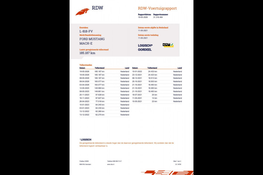 Ford Mustang Mach-E RWD 75 kWh|92% SOH|FULL OPTION|PANO|LEDER|MEMORY|B&O|ACC|360+V+A-CAMERA|CARPLAY|STOEL+STUURVERW|NL|IN BTW|NAP|