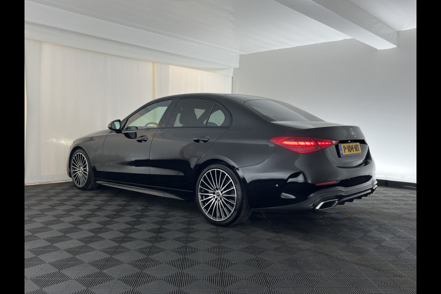 Mercedes-Benz C-Klasse 180 AMG Line (INCL.BTW) *LEATHER | FULL-LED | HEATED-SPORTSEATS | DIGI-COCKPIT | BLINDSPOT | CAMERA | DAB | AMBIENT-LIGHT | SHIFT-PADDLES | PRIVACY-GLASS | ECC | PDC | CRUISE | 19''ALU*