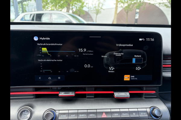 Hyundai Kona 1.6 GDI HEV N Line FULL OPTION|  STOELVERWARMING + VENTILATIE| STUURVERWARMING| ELEK. STOEL| ELEK. ACHTERKLEP| ADAPTIVE CRUISE CONTROL| 360 CAMERA | ALL SEASON BANDEN |