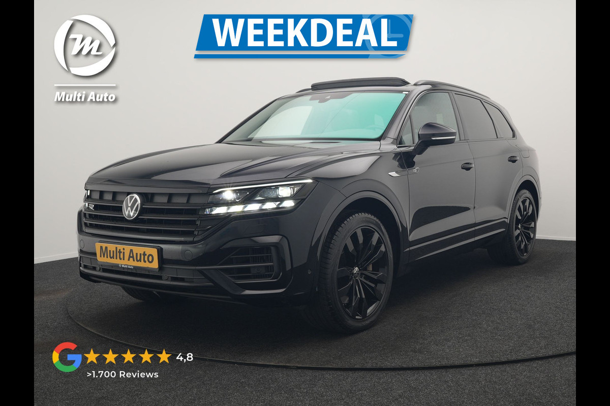 Volkswagen Touareg 3.0 TSi 4MOTION R PHEV 462pk Dealer O.H. | Luchtvering | Trekhaak Af Fabriek | Panodak | Adaptive Cruise | Lederen Sportstoelen Memory & Verwarmd | Camera | 21"L.M | Stuur Verwarmd | Keyless | Apple Carplay | Blis | Plug In Hybrid |