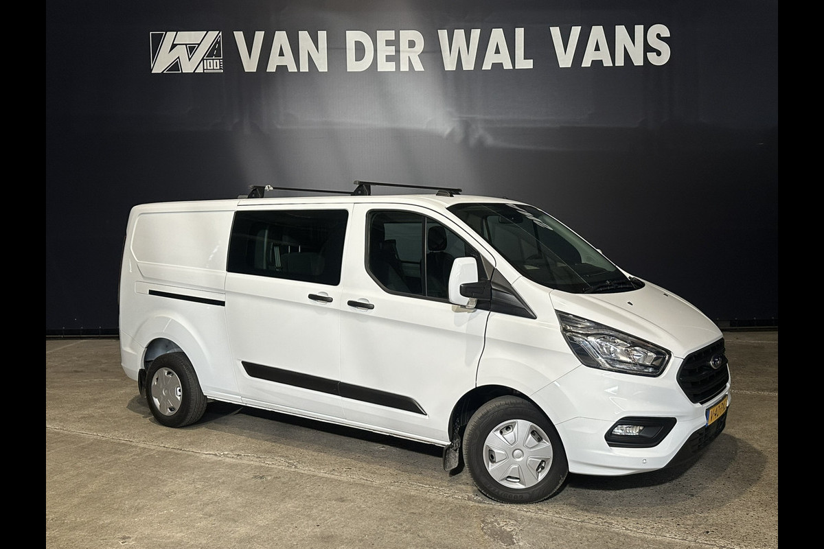 Ford Transit Custom 2.0 TDCI 131pk L2H1 Dubbele Cabine Inrichting Euro6 Airco | 5-Zits | Camera | Cruisecontrol | LED Parkeersensoren, Stoelverwarming, Achterklep, Dakdragers, 2800kg trekvermogen