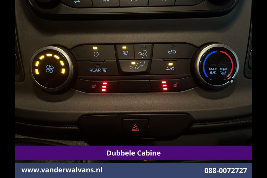 Ford Transit Custom 2.0 TDCI 131pk L2H1 Dubbele Cabine Inrichting Euro6 Airco | 5-Zits | Camera | Cruisecontrol | LED Parkeersensoren, Stoelverwarming, Achterklep, Dakdragers, 2800kg trekvermogen