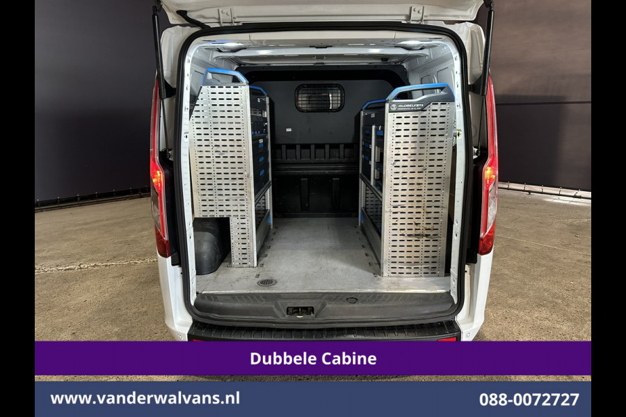 Ford Transit Custom 2.0 TDCI 131pk L2H1 Dubbele Cabine Inrichting Euro6 Airco | 5-Zits | Camera | Cruisecontrol | LED Parkeersensoren, Stoelverwarming, Achterklep, Dakdragers, 2800kg trekvermogen