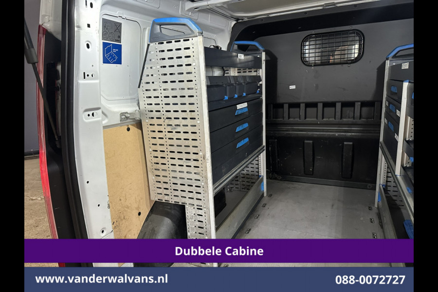 Ford Transit Custom 2.0 TDCI 131pk L2H1 Dubbele Cabine Inrichting Euro6 Airco | 5-Zits | Camera | Cruisecontrol | LED Parkeersensoren, Stoelverwarming, Achterklep, Dakdragers, 2800kg trekvermogen