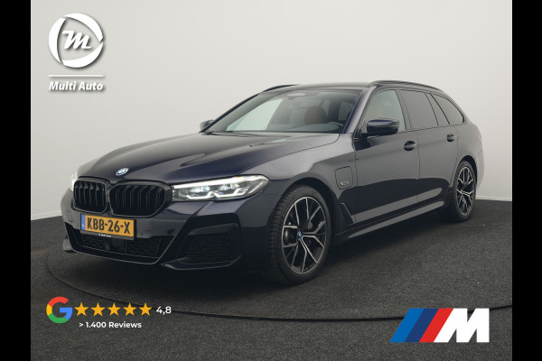 BMW 5 Serie Touring 530e M Sport PHEV 293pk Dealer O.H | Trekhaak af fabriek | Adaptive Cruise | 19"L.M | Lederen Sportstoelen Verwarmd | Camera & Parkassist | Apple Carplay | Sfeerverlichting | Plug in Hybrid