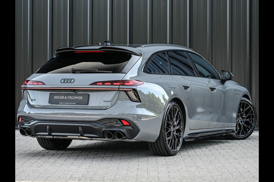 Audi A6 Avant 2.0 e-hybrid quattro S edition Competition | 5 Jaar garantie | Achterasbesturing | B&O | Carbon inleg | Stoelventilatie en Massage | Luchtvering | Panoramadak | Soft close | Keyless | Head-up | 360 camera | Passagiers Display |