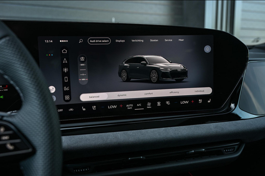 Audi A6 Avant 2.0 e-hybrid quattro S edition Competition | 5 Jaar garantie | Achterasbesturing | B&O | Carbon inleg | Stoelventilatie en Massage | Luchtvering | Panoramadak | Soft close | Keyless | Head-up | 360 camera | Passagiers Display |