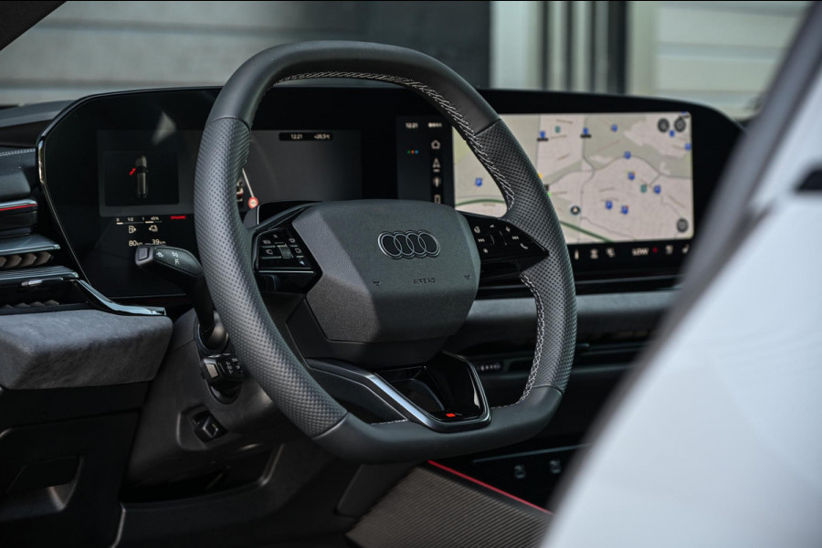 Audi A6 Avant 2.0 e-hybrid quattro S edition Competition | 5 Jaar garantie | Achterasbesturing | B&O | Carbon inleg | Stoelventilatie en Massage | Luchtvering | Panoramadak | Soft close | Keyless | Head-up | 360 camera | Passagiers Display |