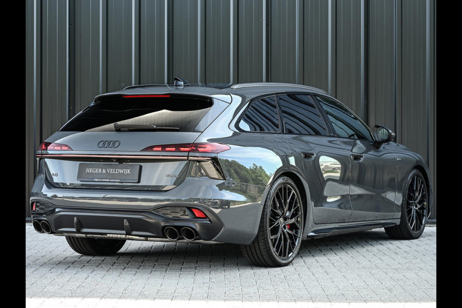 Audi A6 Avant 2.0 e-hybrid quattro S edition Competition | 5 Jaar garantie | Achterasbesturing | B&O | Carbon inleg | Stoelventilatie en Massage | Luchtvering | Panoramadak | Soft close | Keyless | Head-up | 360 camera | Passagiers Display |