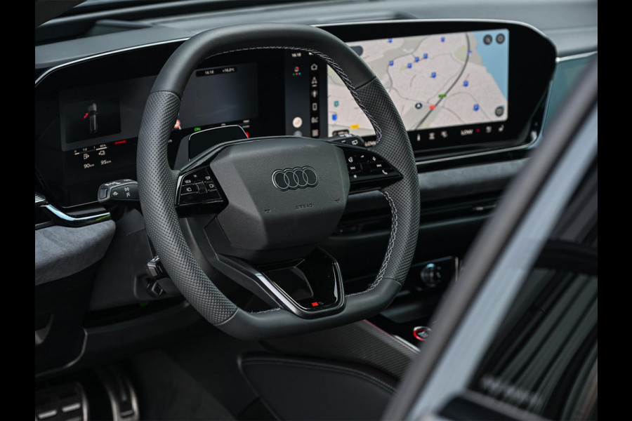 Audi A6 Avant 2.0 e-hybrid quattro S edition Competition | 5 Jaar garantie | Achterasbesturing | B&O | Carbon inleg | Stoelventilatie en Massage | Luchtvering | Panoramadak | Soft close | Keyless | Head-up | 360 camera | Passagiers Display |