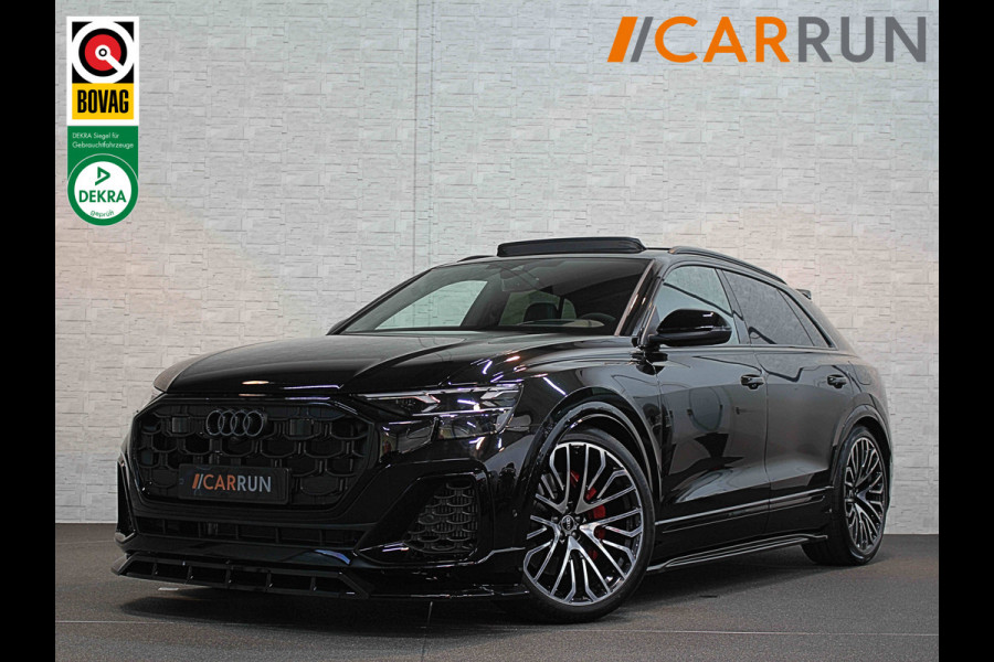 Audi Q8 60e 490pk Competition R.S-Stoelen | 4WS Achteras Besturing | OLED | Laser-LED | Carbon | SQ8 Uitgevoerd | Massage | Ventilatie | 23'' | Alcantara hemel | Head-Up | Soft-Close | Panodak | 2x Memory | Trekhaak | Keyless-Entry | Luchtvering | Nw.Pr. 155.000,= | Fabrieksgarantie | Direct rijden.