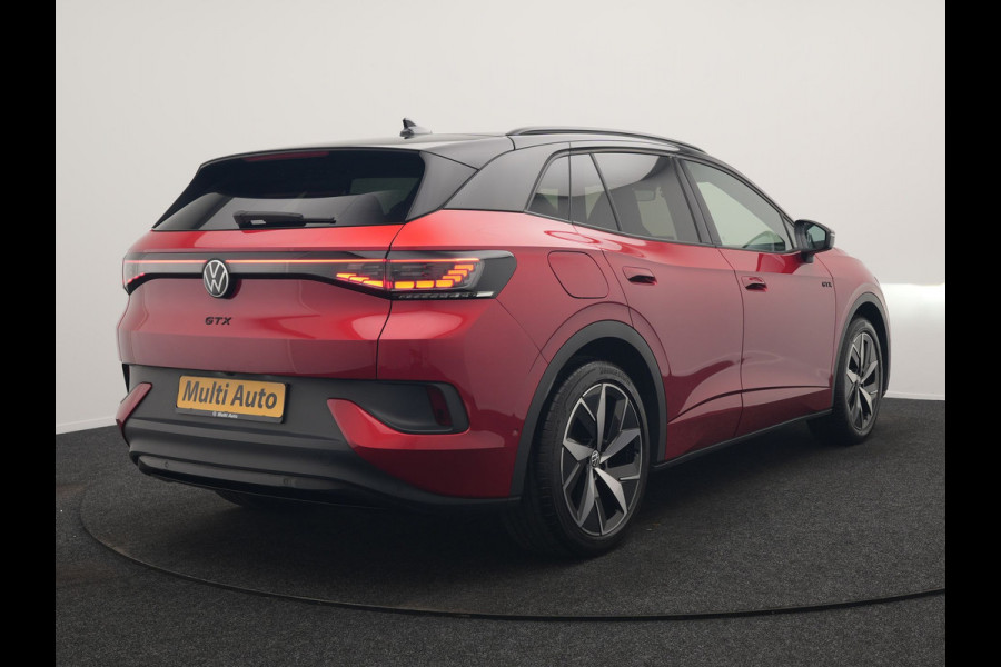 Volkswagen ID.4 GTX 4Motion 77 kWh 299pk Dealer O.H. | Adaptive Cruise | Head Up | 360 Camera | Alcantara Sportstoelen Massage & Memory | IQ Light | Sfeerverlichting | Keyless | Blis | Apple Carplay | Stuur Verwarmd | Navigatie | DAB |