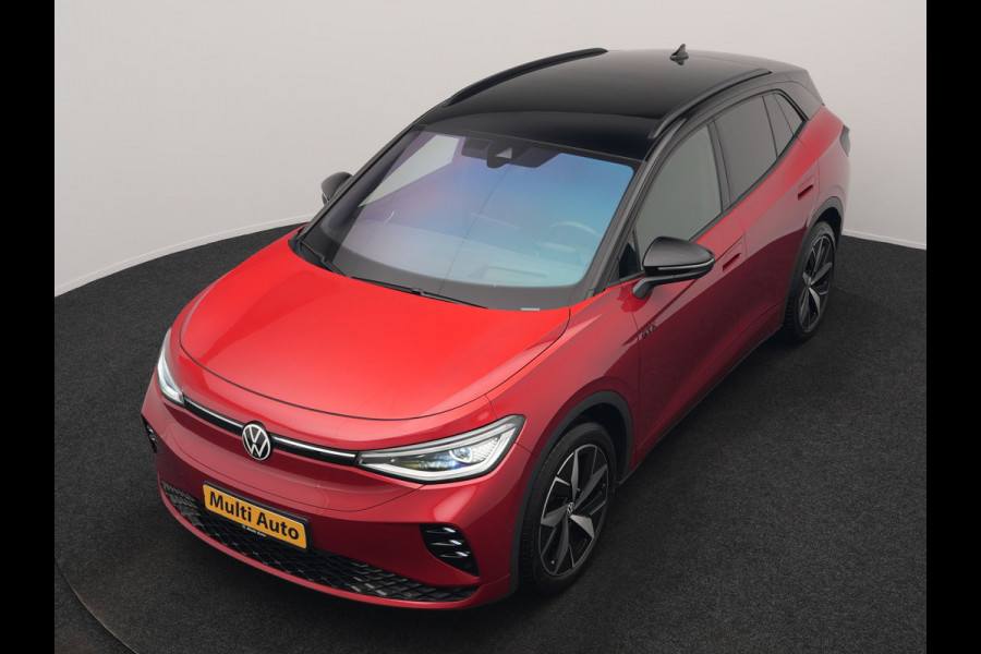 Volkswagen ID.4 GTX 4Motion 77 kWh 299pk Dealer O.H. | Adaptive Cruise | Head Up | 360 Camera | Alcantara Sportstoelen Massage & Memory | IQ Light | Sfeerverlichting | Keyless | Blis | Apple Carplay | Stuur Verwarmd | Navigatie | DAB |