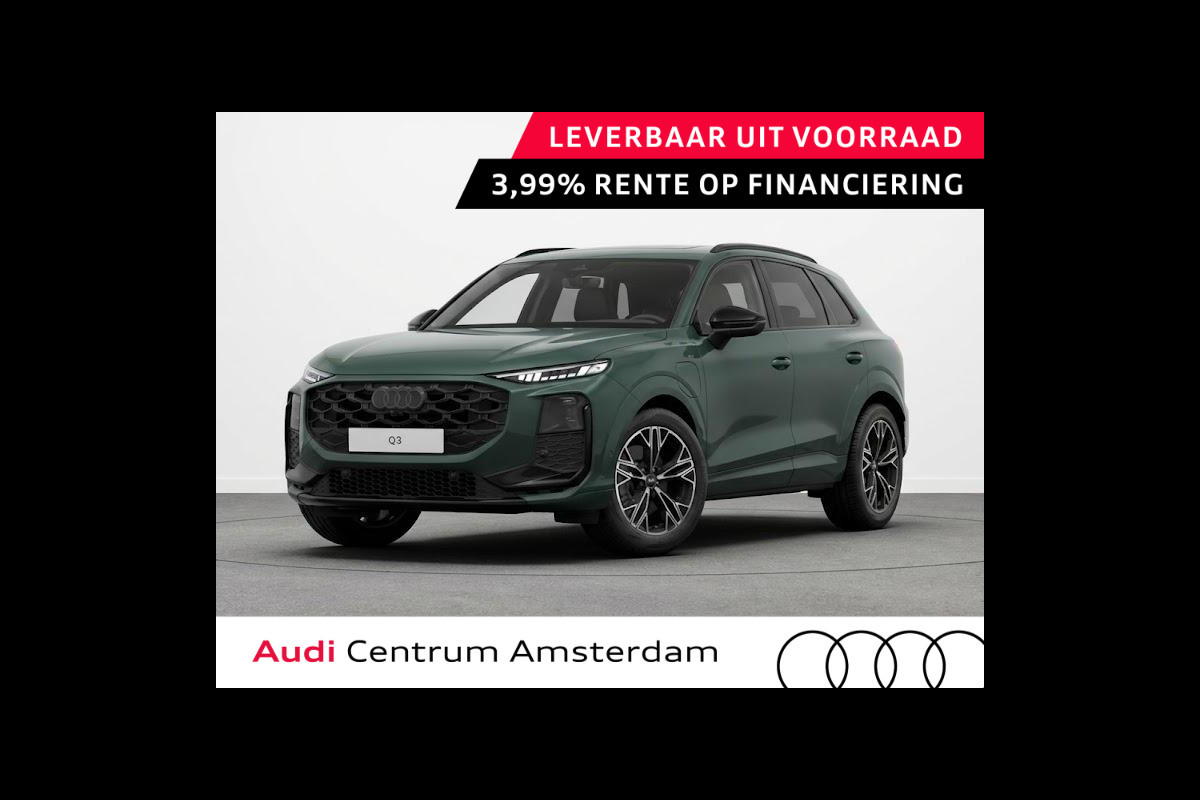 Audi Q3 S edition e-hybrid 272 pk | Techniekpakket plus | Panorama-glasdak | Optiekpakket zwart-glanzend | Sportstoelen zwart leder |