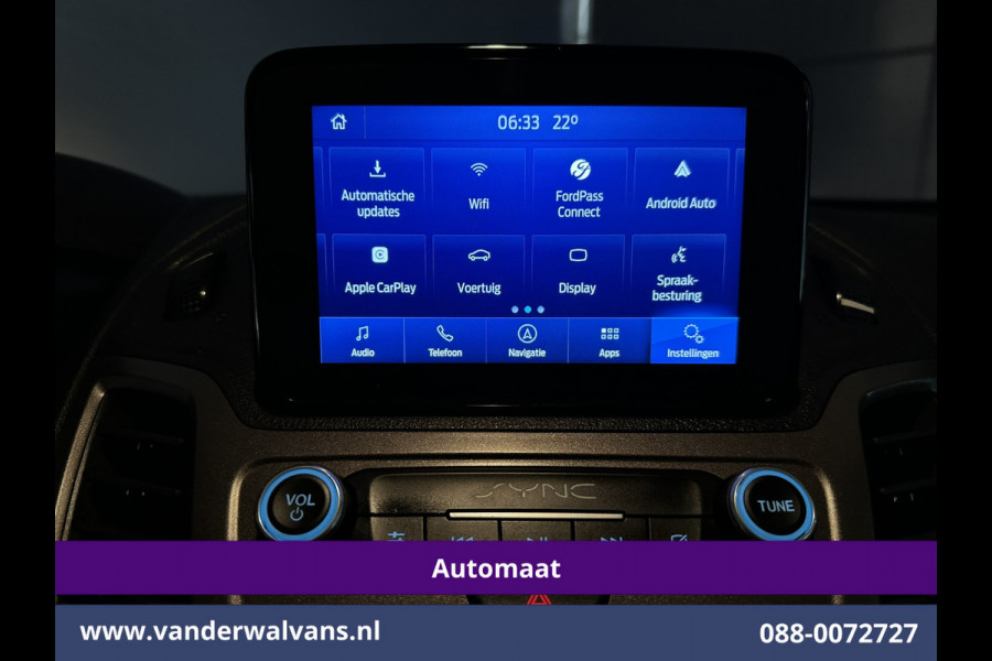 Ford Transit Connect 1.5 EcoBlue 120pk Automaat L2H1 Inrichting Euro6 Airco | 2x Zijdeur | 3-Zits | Camera | Navigatie | Cruisecontrol Apple Carplay, Android Auto, Stoelverwarming, Verwarmde voorruit, Parkeersensoren, Bijrijdersbank