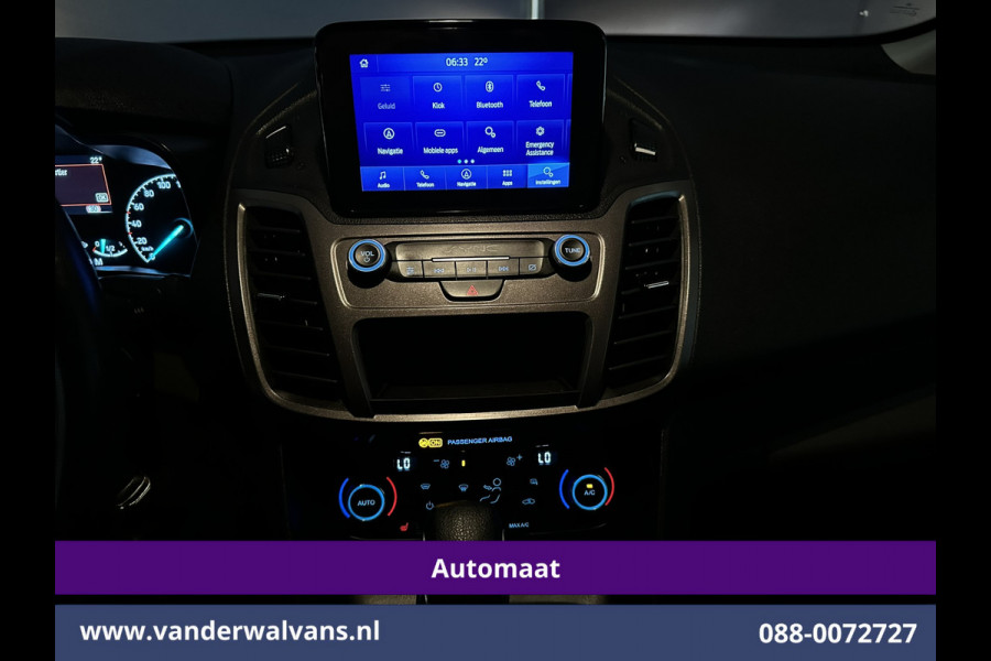 Ford Transit Connect 1.5 EcoBlue 120pk Automaat L2H1 Inrichting Euro6 Airco | 2x Zijdeur | 3-Zits | Camera | Navigatie | Cruisecontrol Apple Carplay, Android Auto, Stoelverwarming, Verwarmde voorruit, Parkeersensoren, Bijrijdersbank