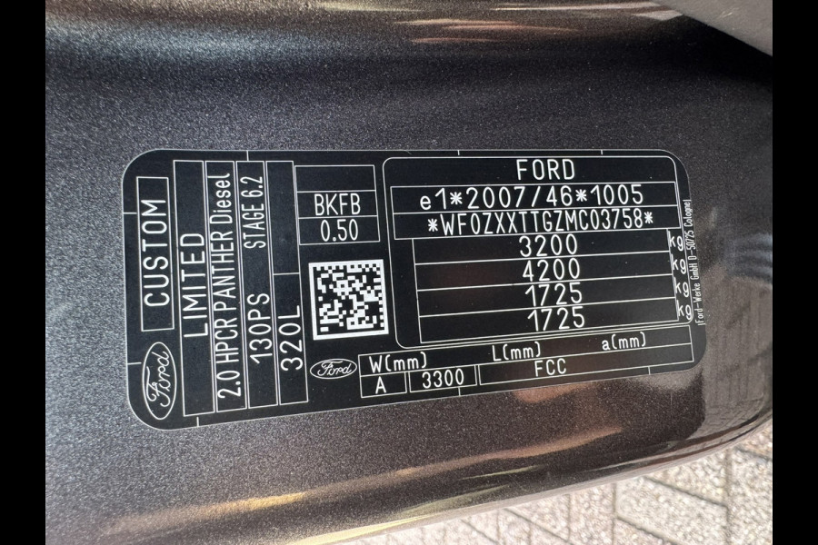 Ford Transit Custom 320 2.0 TDCI L2H1 Platinum Edition DC Camera Carplay Cruise Dodehoek Trekhaak 2x Schuifdeur