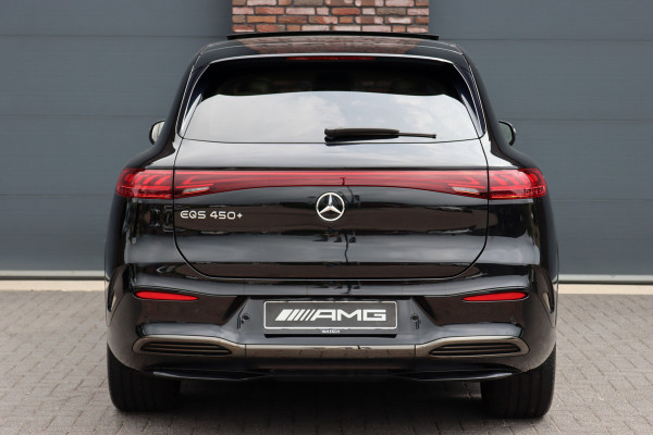 Mercedes-Benz EQS SUV 450+ AMG Line 108 kWh | Luchtvering | Hyperscreen | Achterasbesturing | Massage | Distronic+ | Entertainment Achter | Massage | Burmester | Verwarmd Stuurwiel | Tablet | HUD |
