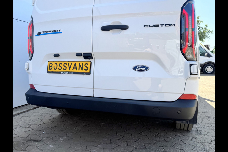 Ford E-Transit Custom 71kWh 140PK Elektrisch 344km WLTP 2300kg Trekvermogen BEV Snelladen Stoel + Stuur verwarming LED Adaptieve Cruise Camera Carplay Parkeersensoren v+a