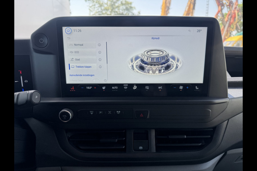 Ford E-Transit Custom 71kWh 140PK Elektrisch 344km WLTP 2300kg Trekvermogen BEV Snelladen Stoel + Stuur verwarming LED Adaptieve Cruise Camera Carplay Parkeersensoren v+a