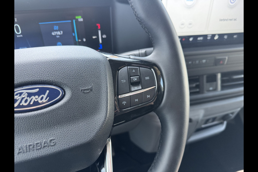 Ford E-Transit Custom 71kWh 140PK Elektrisch 344km WLTP 2300kg Trekvermogen BEV Snelladen Stoel + Stuur verwarming LED Adaptieve Cruise Camera Carplay Parkeersensoren v+a