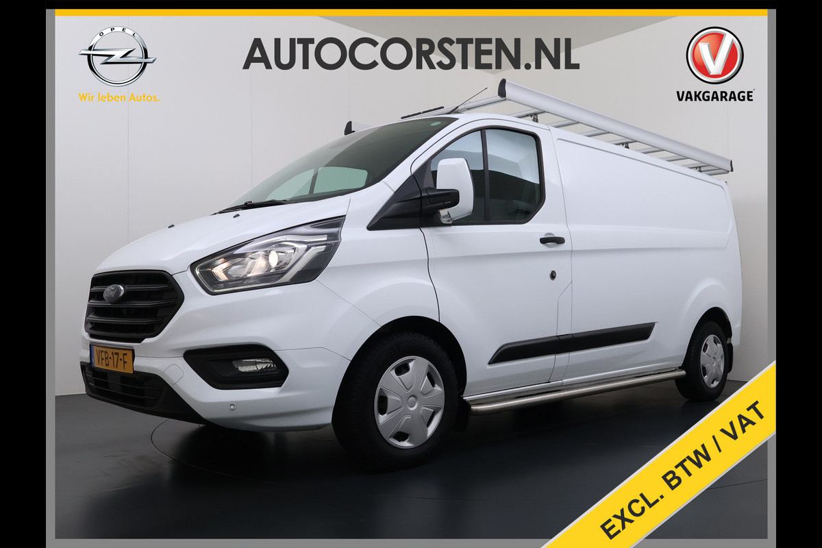 Ford Transit Custom 340 2.0TDCI 130PK L2H1 Sortimo Inperiaal+Ladder Trekhaak Cruise Control Airco Stoelverwarming Pdc Trend Betonplex Vloer Wandbetimmering Inbouwkasten Led