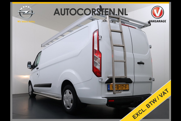 Ford Transit Custom 340 2.0TDCI 130PK L2H1 Sortimo Inperiaal+Ladder Trekhaak Cruise Control Airco Stoelverwarming Pdc Trend Betonplex Vloer Wandbetimmering Inbouwkasten Led