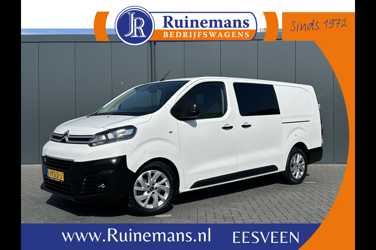 Citroën Jumpy 2.0 BlueHDI 180 PK / AUTOMAAT / L3H1 / DUBBEL CABINE / 2x SCHUIFDEUR / TREKHAAK / CAMERA / BLIND SPOT / ECC / CRUISE / 6 PERSOON