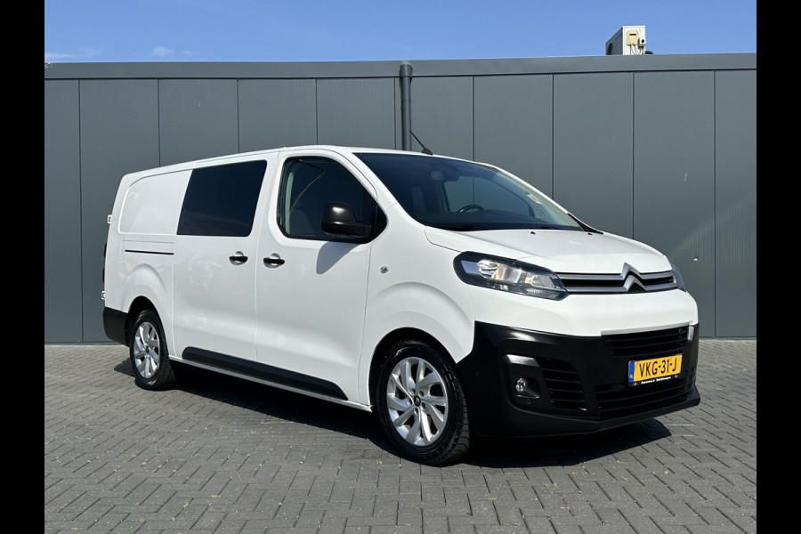 Citroën Jumpy 2.0 BlueHDI 180 PK / AUTOMAAT / L3H1 / DUBBEL CABINE / 2x SCHUIFDEUR / TREKHAAK / CAMERA / BLIND SPOT / ECC / CRUISE / 6 PERSOON