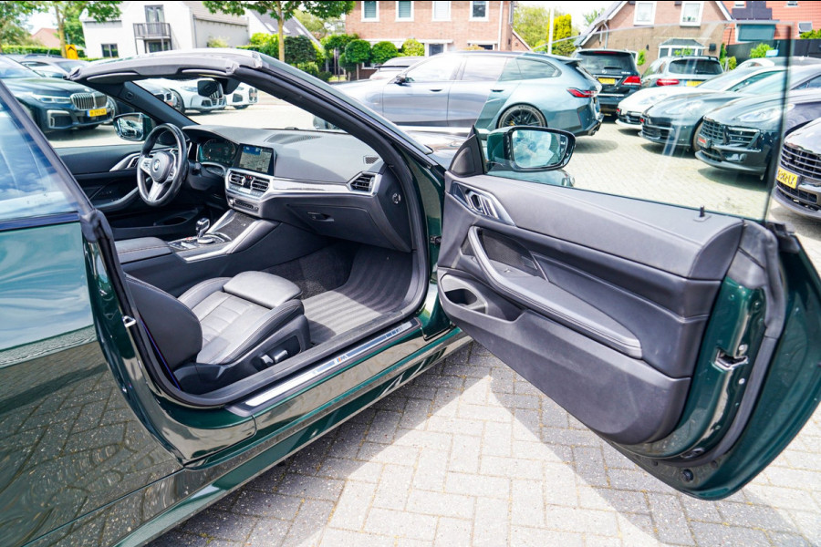 BMW 4 Serie Cabrio 430i High Executive |Sanremo green | LaserLED | Stoelkoeling | Camera | Nekverwarming | Carbon