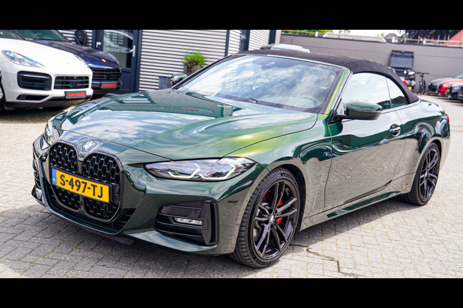 BMW 4 Serie Cabrio 430i High Executive |Sanremo green | LaserLED | Stoelkoeling | Camera | Nekverwarming | Carbon