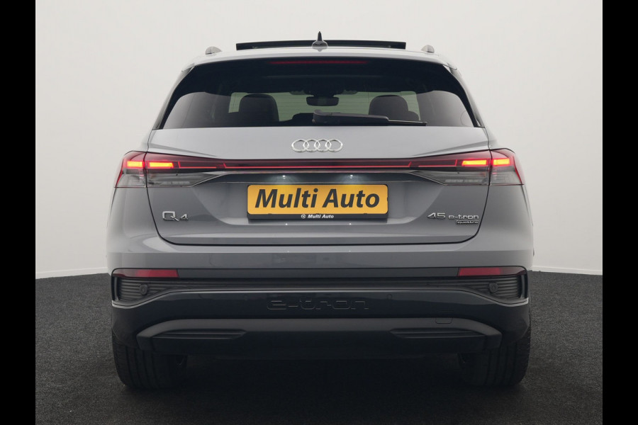 Audi Q4 e-tron 45 Quattro Edition 76,6 kWh 265pk Dealer O.H. | Panodak | Sonos Audio | Camera | Sfeerverlichting | Lederen Sportstoelen Verwarmd | Apple Carplay | Navigatie | DAB | 20"L.M |