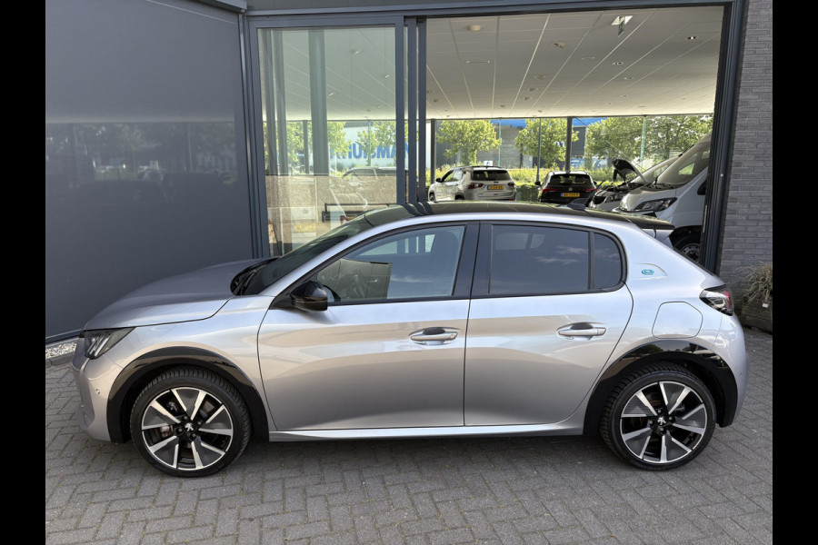Peugeot e-208 EV GT Pack 50 kWh Achteruitrijcamera - Apple carplay - Airco - Parkeersensoren - Navigatie - Licht metalen velgen 17 inch - Bluetooth - Led verlichting - Dodehoek detectie - keyless start/ entry - Extra getint - Elektrische ramen - Radio - Stuur leder - Stuur multifunctioneel - Cruise control
