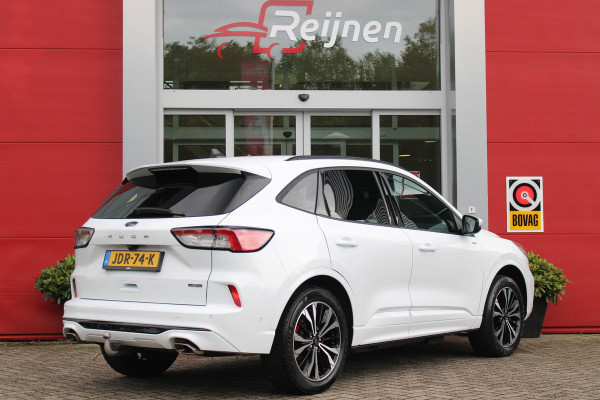 Ford Kuga 2.5 PHEV 225PK ST-LINE X | ELEKTRISCH WEGKLAPBARE TREKHAAK | NAVIGATIE | WINTER PACK: VOORRUIT/STUUR/STOEL VERWARMING | ACHTERBANK VERWARMING | DODEHOEKDETECTIE | CAMERA VOOR + ACHTER | KEYLESS ENTRY/START | RODE REMKLAUWEN | ADAPTIVE CRUISE CONTROL | DAB+ RADIO | APPLE CARPLAY/ANDROID AUTO | 19" LICHTMETALEN VELGEN | PARKEERSENSOREN VOOR + ACHTER | AUTOMATISCH INPARKEREN | ELEKTRISCH BEDIENBARE ACHTERKLEP |