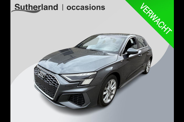 Audi A3 Sportback 40 TFSI S Line | Adaptive cruise control | Trekhaak afneembaar | Lederen bekleding | Stoelverwarming | Camera | Elektrische achterklep | Dodehoeksensoren |