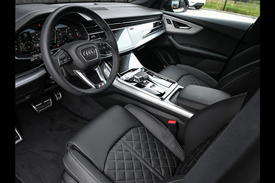 Audi Q8 55 TFSI e quattro Pro Line S | Panoramadak | 360 Camera | B&O | Head-up | Achterasbesturing | Luchtvering | Ambiance interieur | Soft close | Trekhaak | Stuurwiel verwarmd |
