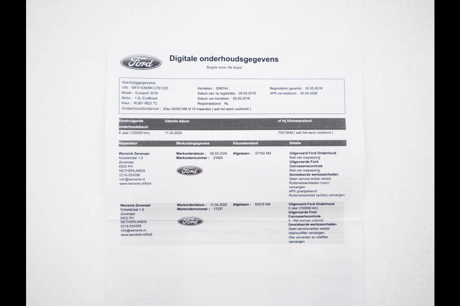 Ford EcoSport 1.0 EcoBoost Trend Ultimate (INCL-BTW) *NAVI-FULLMAP | CRUISE | COMFORTSEATS | FORD-SYNC3-AUDIO | PDC | TOWBAR *