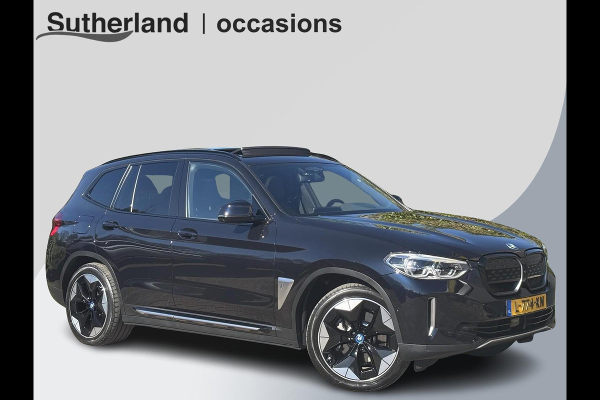 BMW iX3 High Executive 80 kWh | orig. NL Auto | Panoramdak | Leder | Head up Display | Harman Kardon | Geheugenstoelen | Adaptive cruise control | Dealeronderhouden