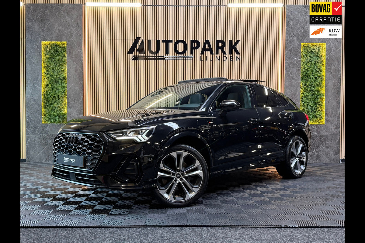 Audi Q3 Sportback 45 TFSI e 3X S-LINE|PANO|SONOS|MATRIXLED|360CAM|MEMORY|KEYLESS|SFEERVERLICHTING|TREKHAAK|DEALER ONDERHOUDEN|VOL!