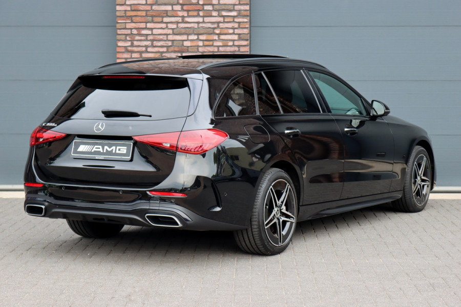 Mercedes-Benz C-Klasse Estate 300 e AMG Line Premium+ | Panoramadak | Memory | Nappa Leder | Trekhaak | HUD | Augmented Reality | Keyless Go | Surround Camera | Dodehoekassistent |