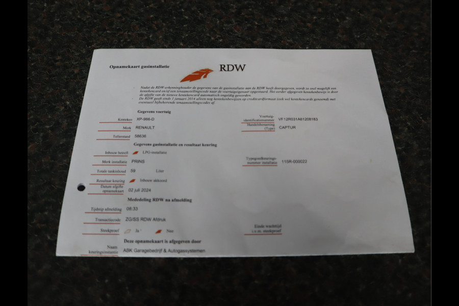 Renault Captur 1.2 TCe Intens Navi / Camera / Trekh / Keyless / Pdc / Cruise / G3 lpg installatie