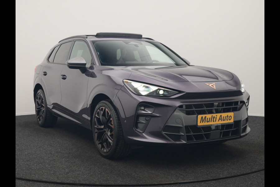 CUPRA Terramar 1.5 TSI e-Hybrid VZ Copper Edition PHEV 272pk DARK VOID METALLIC | Panodak | Head Up | Adaptive Cruise | 360 Camera | Lederen Sportstoelen Memory & Verwarmd | Sennheiser Premium Audio | Matrix LED | Sfeerverlichting | Stuur Verwarmd | Keyless | Blis | Plug In Hybrid |