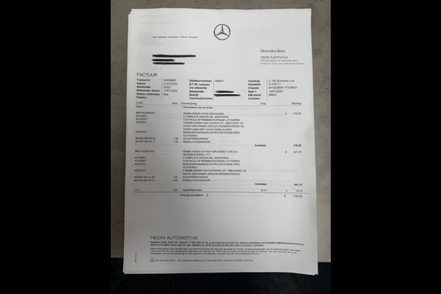 Mercedes-Benz C-Klasse 180 AMG Line GARANTIE|CAMERA|DODEHOEK|KEYLESS|19INCH|DEALER ONDERHOUDEN|2022